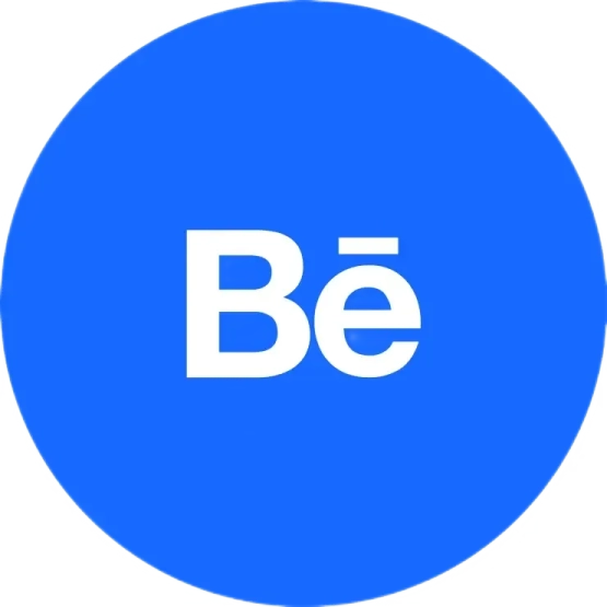 a blue circle with the word be in it