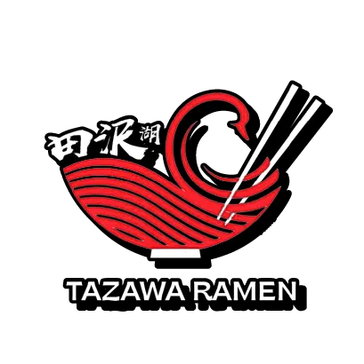 the logo for the japanese restaurant tazawa ramen